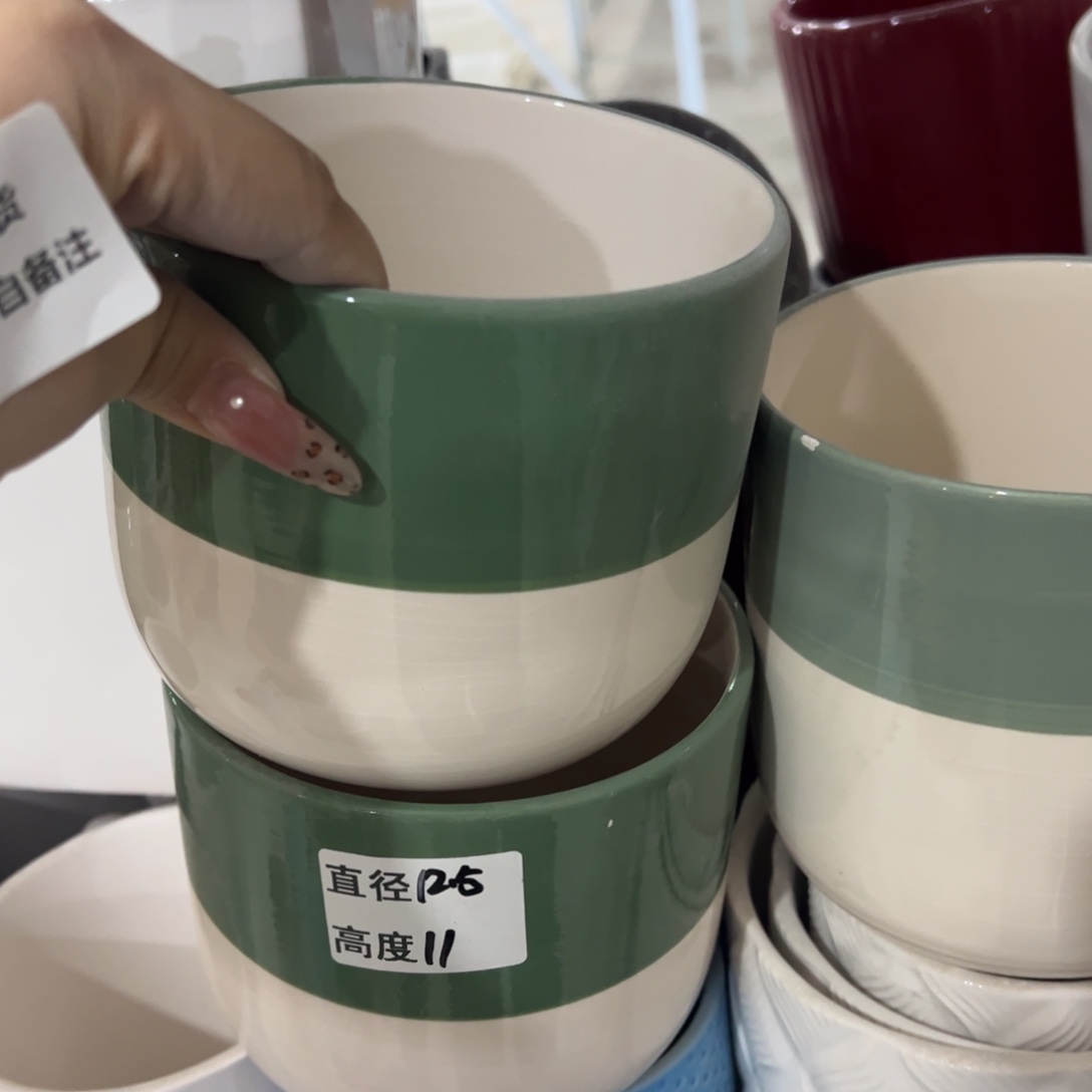 有孔陶瓷花盆，满10米包邮发货