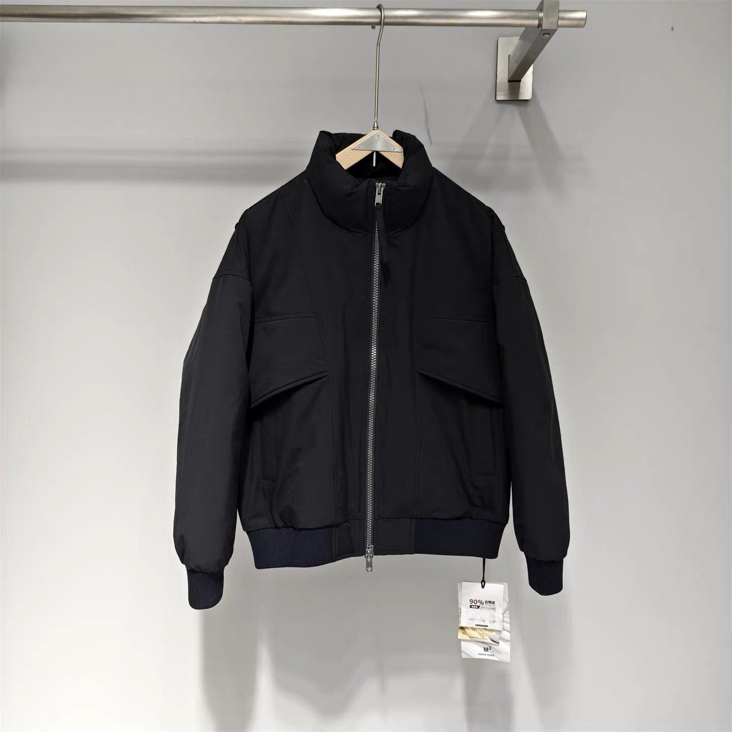 新国标90绒男装羽绒服保暖立领麦尔登呢男士男装韩版休闲短款