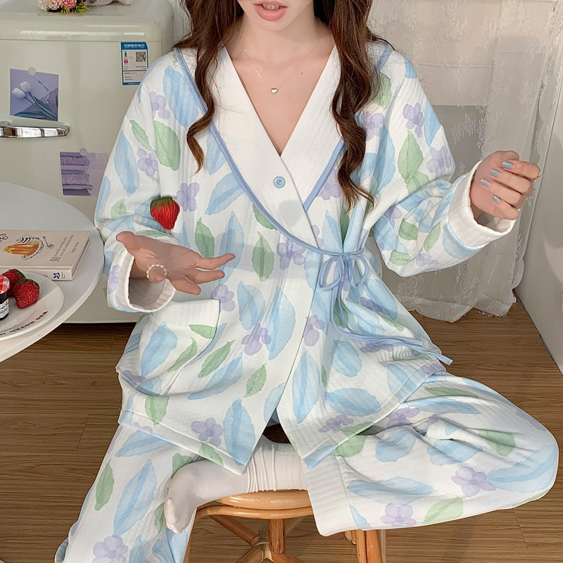尾货福利 月子服产后一月空气棉夹层哺乳衣孕妇睡衣加肥大码200斤
