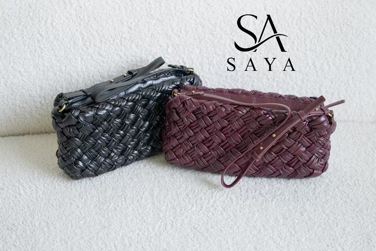 [茵予莎·SAYA]  chacha编织腋下包/牛皮/378B/圣诞送礼