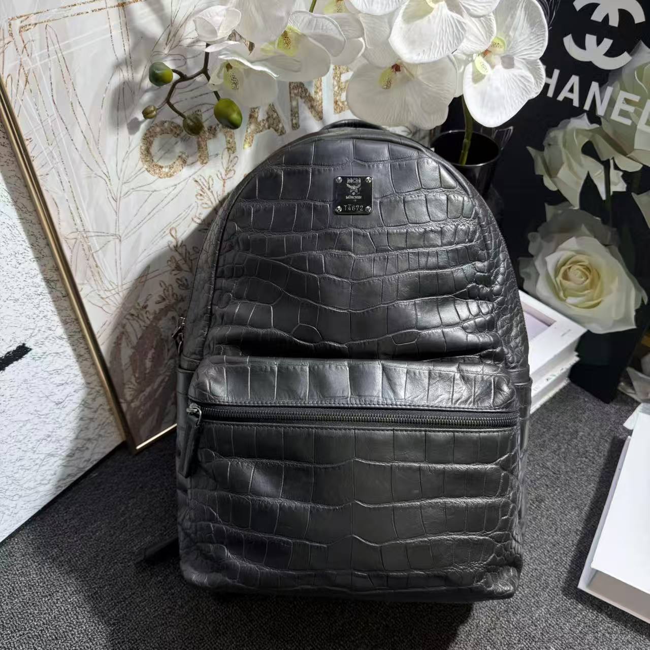 95新 MCM MCM黑色双肩包G25101374尺寸30x41