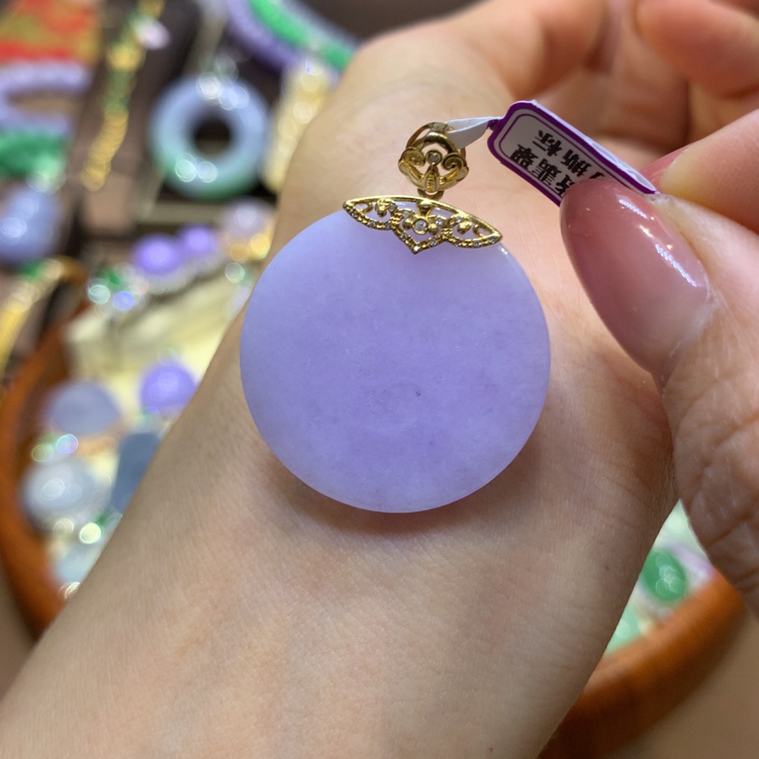 【闪购商品】翡翠18K金镶嵌颈饰翡翠