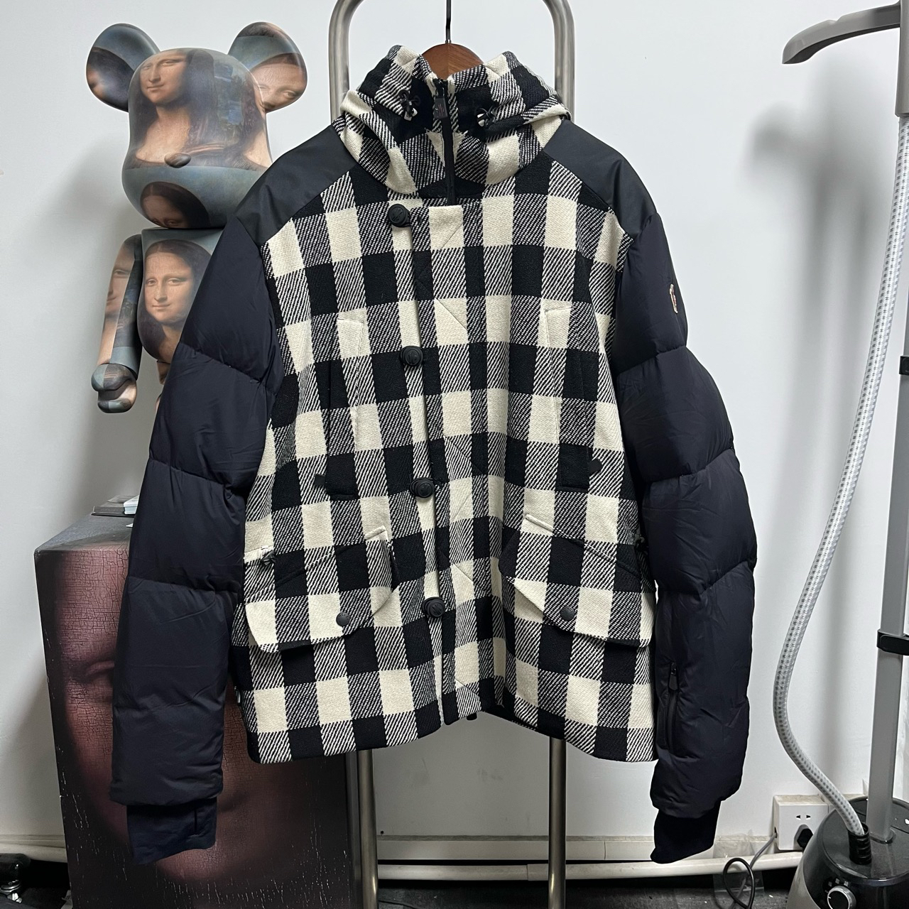 99新 MONCLER 千鸟格羽绒服l1133尺码：7衣长74胸围66