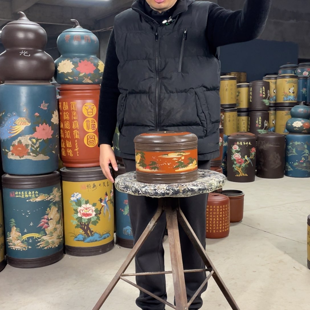 宜兴原矿紫砂茶叶罐