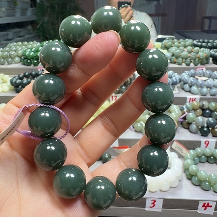 未镶嵌手链和田玉新疆且末蓝卡16