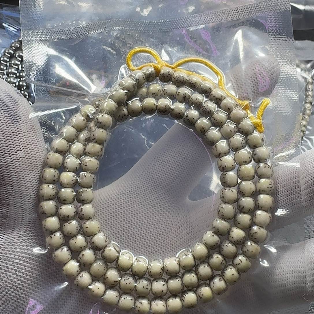 星月菩提手串星月菩提7*6石玉料大留白