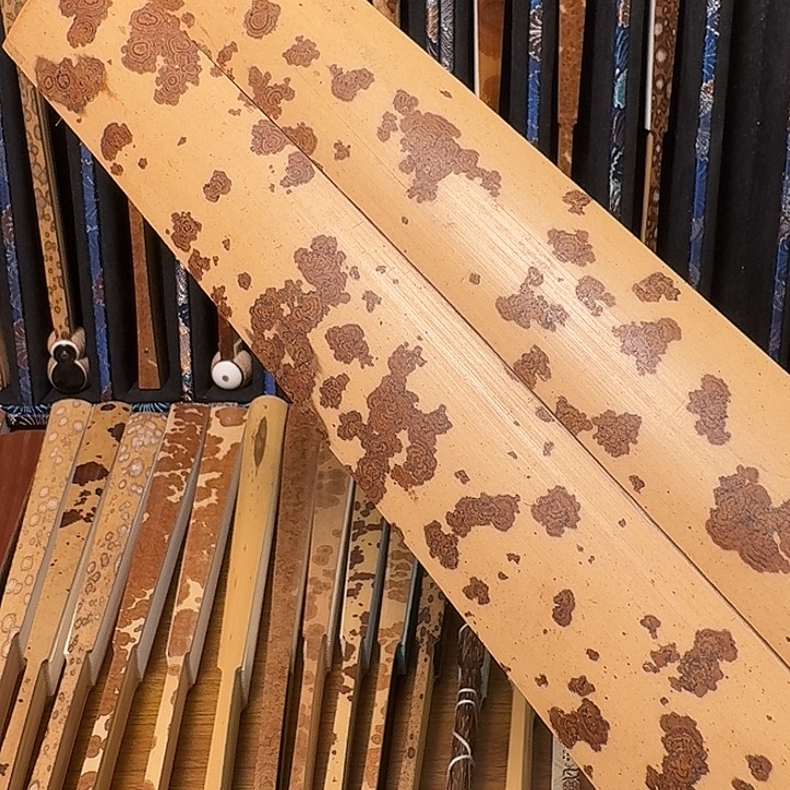 扇子兵哥扇艺斑竹折扇