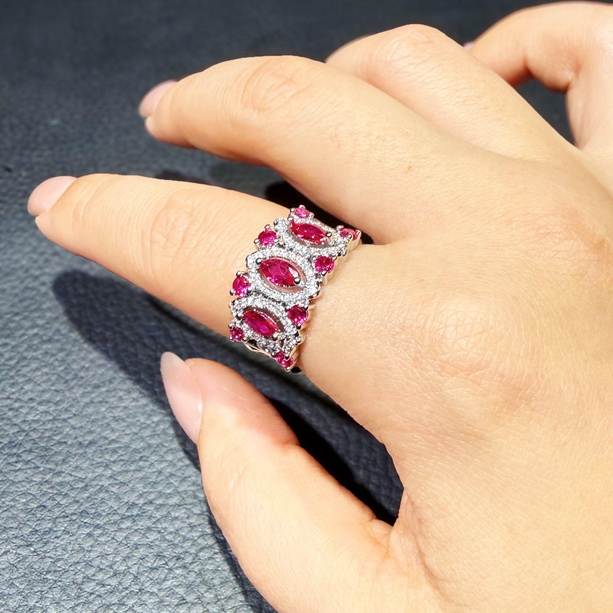 典藏轻奢-红宝石-高精切宝石戒指YY-450