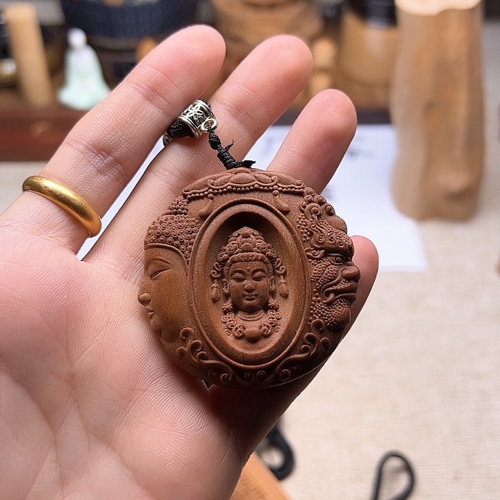 檀香木手串/手链一念之间吊坠