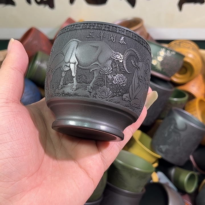 茶杯紫砂全手工紫砂主人杯