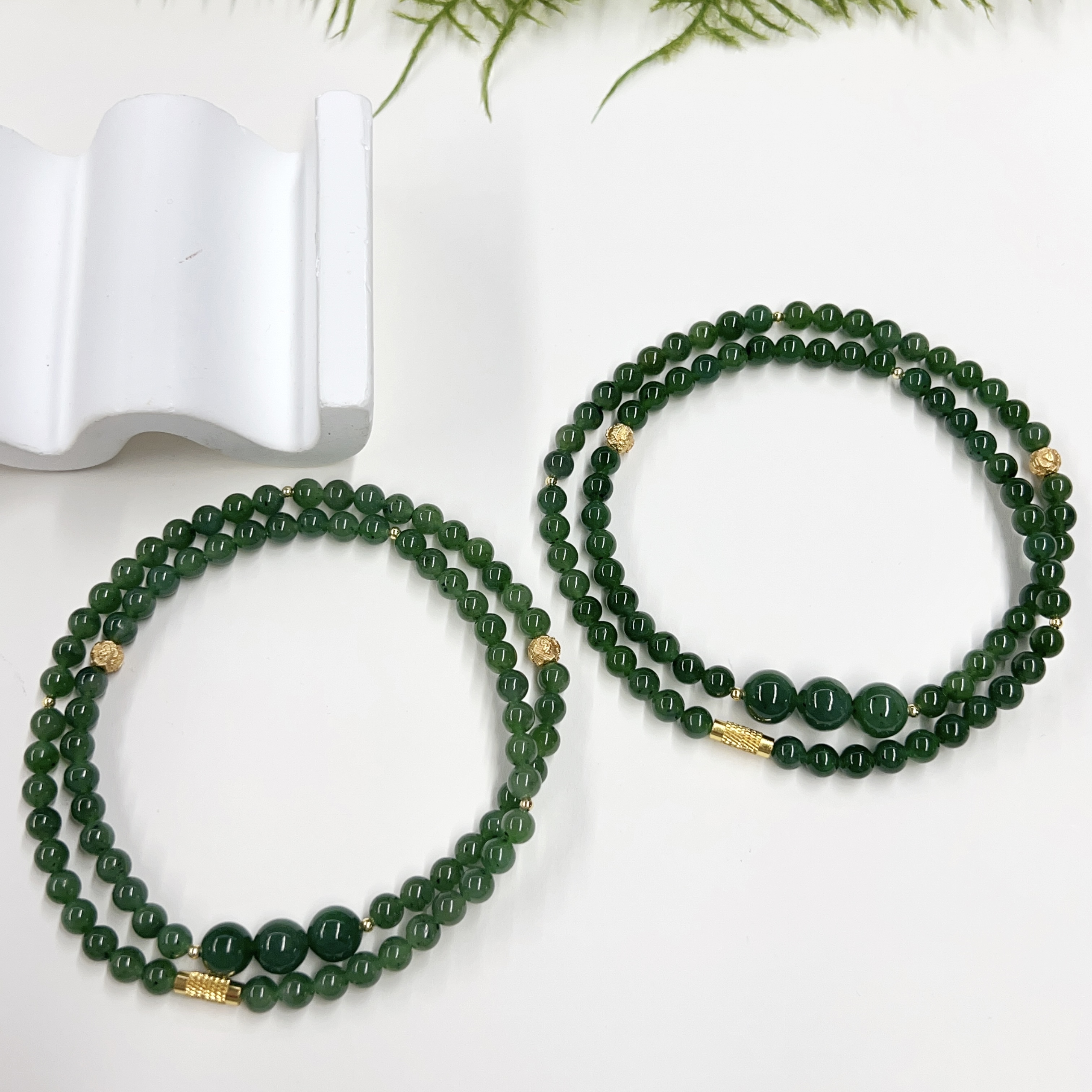 【小宝珠宝】11 S76819-和田玉DIY项链-多样性发一件-6mm