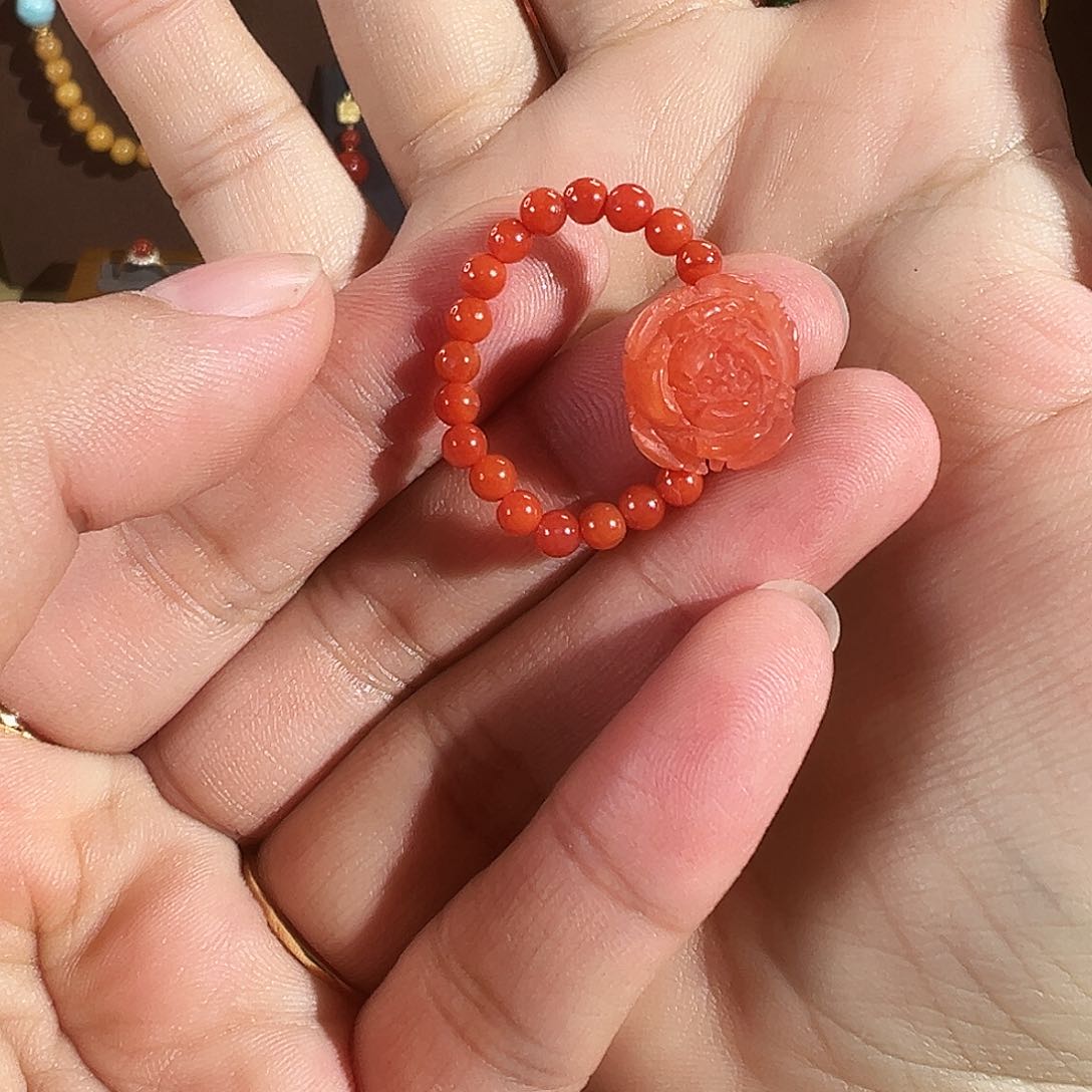 南红玛瑙戒指未镶嵌