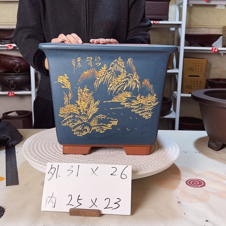 紫砂花盆紫砂花盆