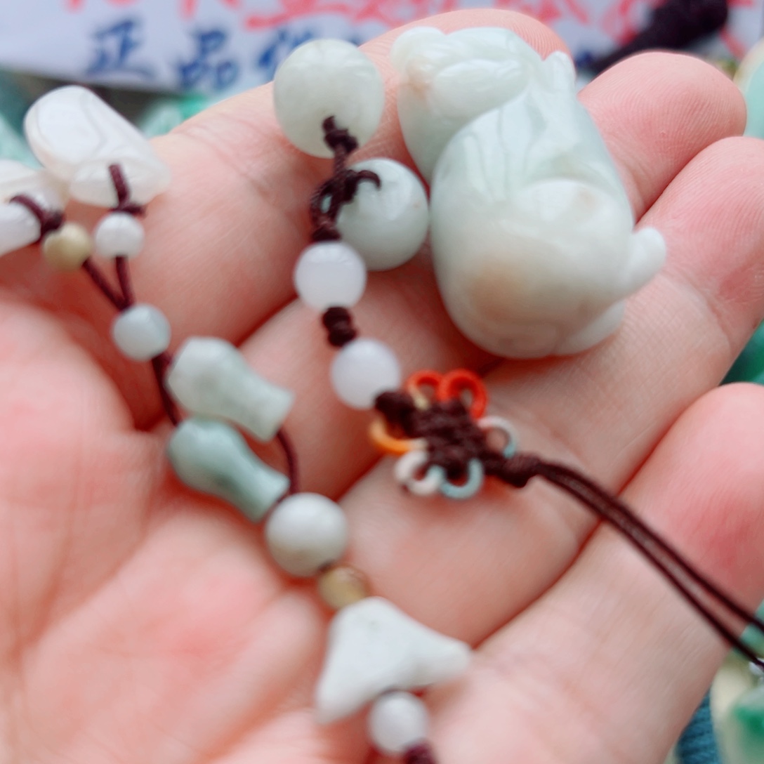 金***秋翡翠散珠未镶嵌吊坠123