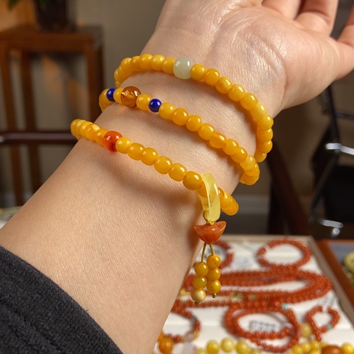 琥珀手链未镶嵌蜜蜡手串5