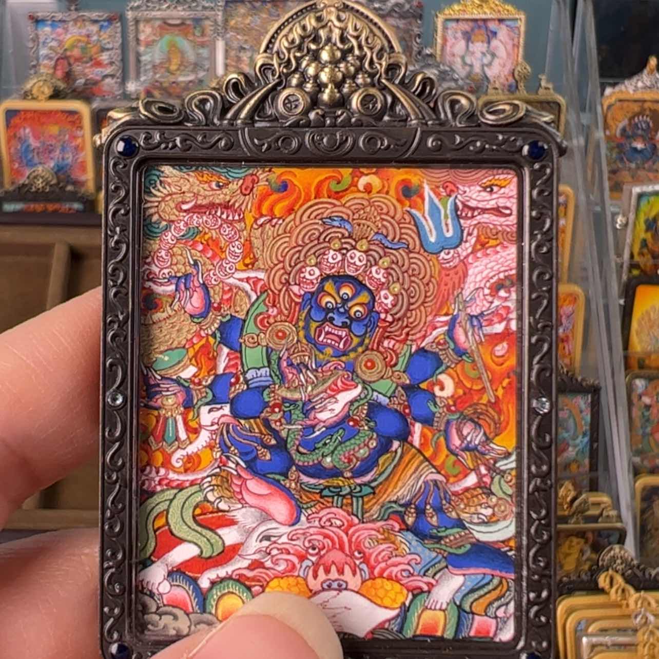 【闪购商品】吊坠御*大黑天唐卡绘画作品