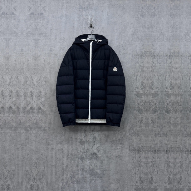 99新 MONCLER 蒙口羊毛毛呢袖标Logo羽绒服夹克外套/SK322/6/准新