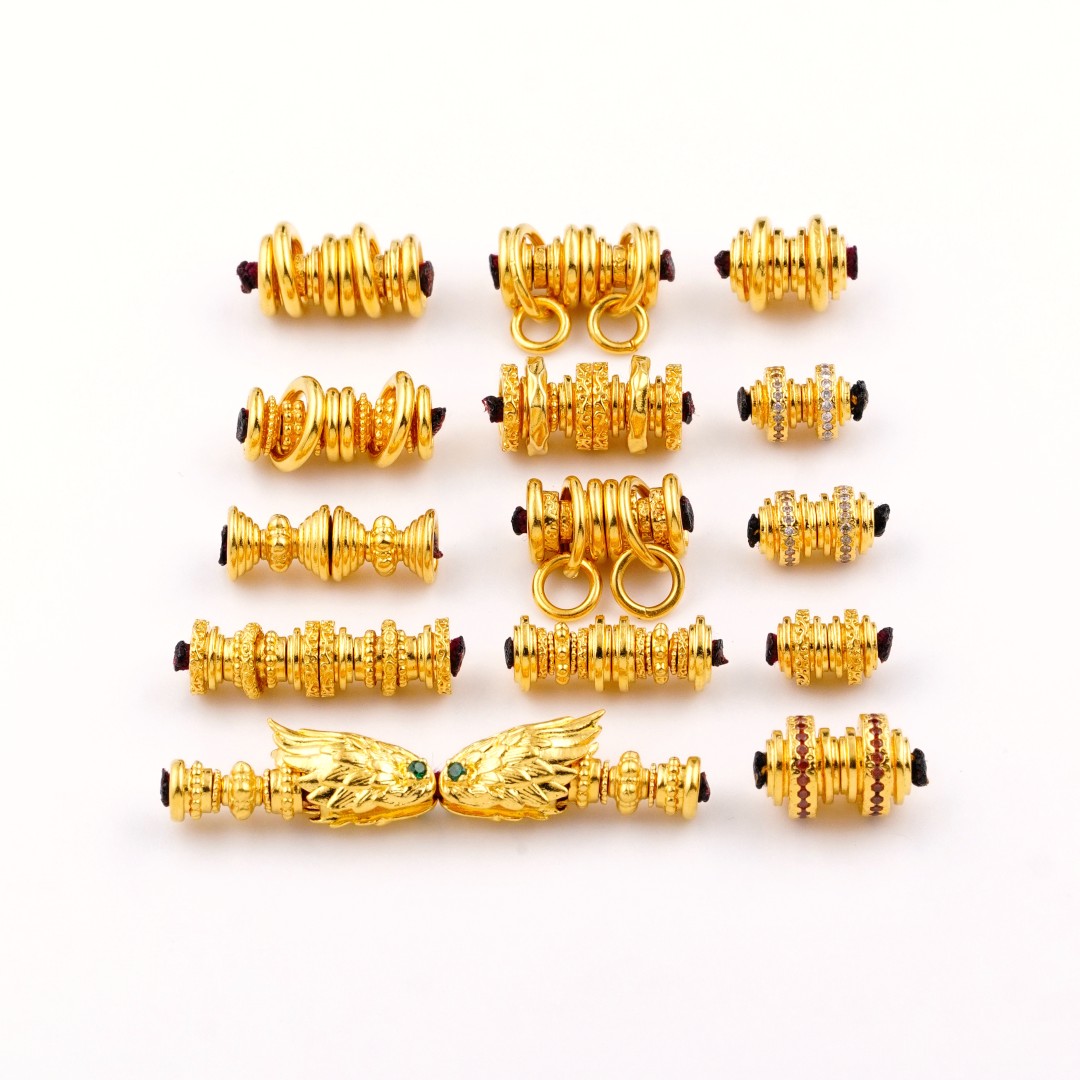 足银银制品 足银万能轴配件diy文玩5D无氰电铸长串手持三通连接轴