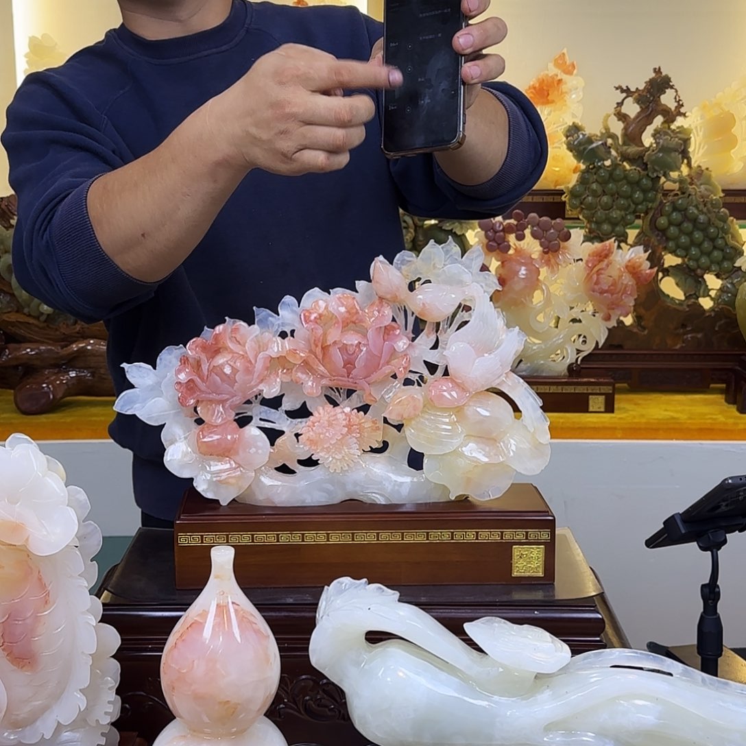 双***佛玉富贵如意玉雕艺术品