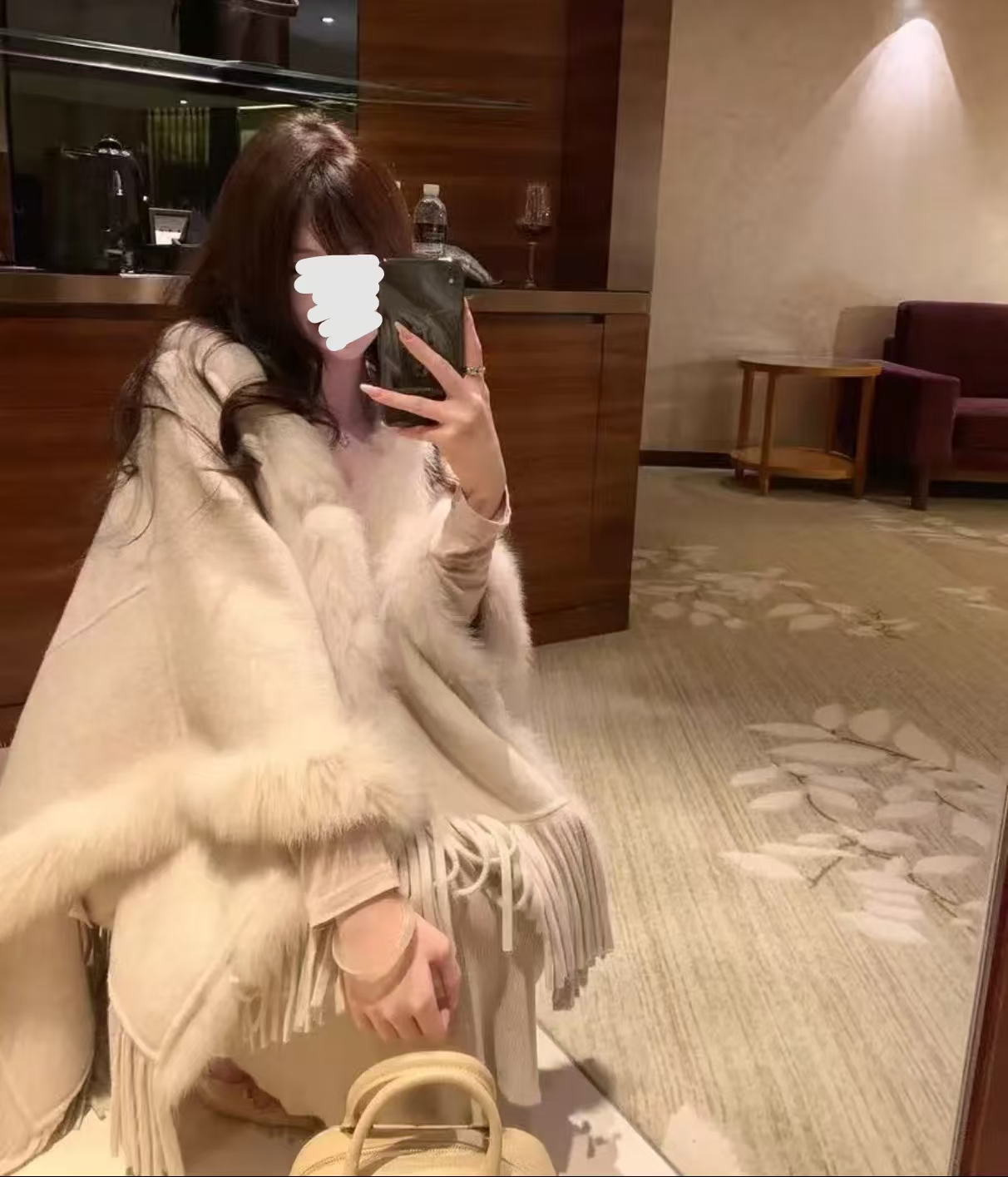 pang+【浮光】 名媛御姐加绒长裙95071/短285071/披肩22978