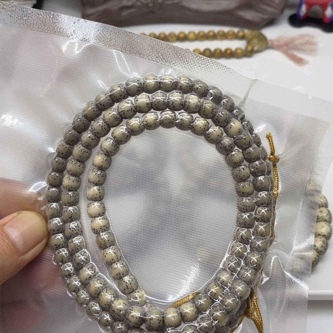 星月菩提手串7x6脖挂贯穿留白细星