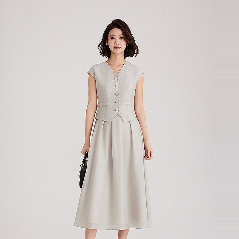 OBEG欧碧倩知性风假两件连衣裙50502559