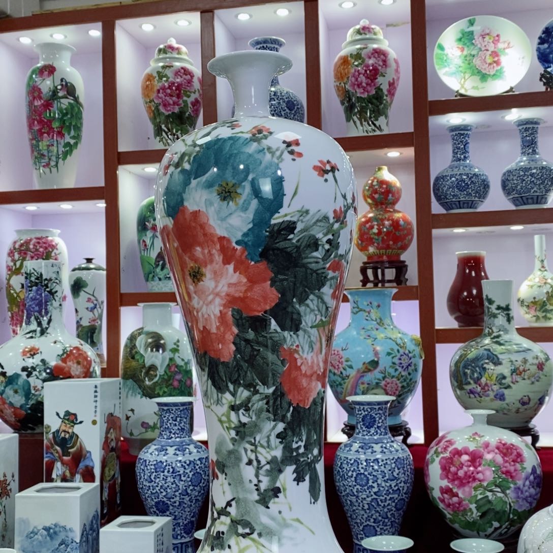 瓶花开富贵美人瓶