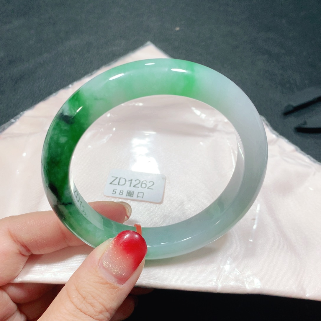 翡翠未镶嵌手镯冰胶ZD1262-03