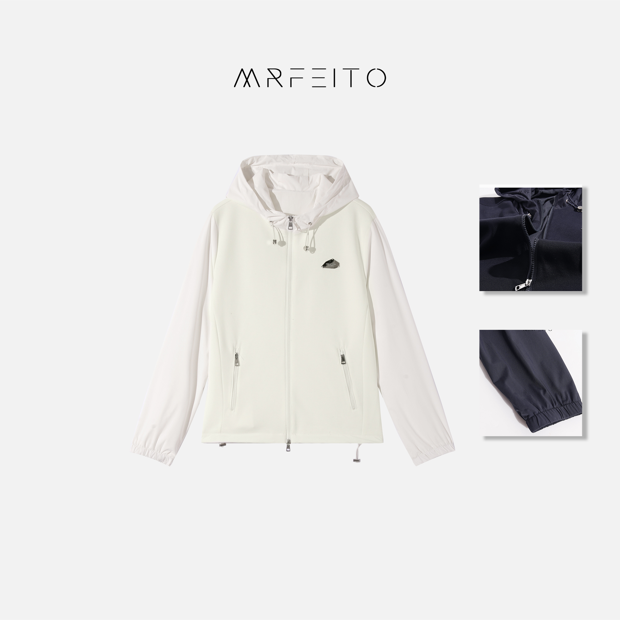 连帽双拉链女士外套H16W01C23889