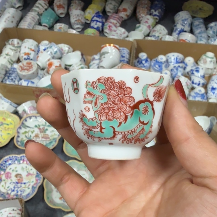 励***志景德镇陶瓷杯子盖碗