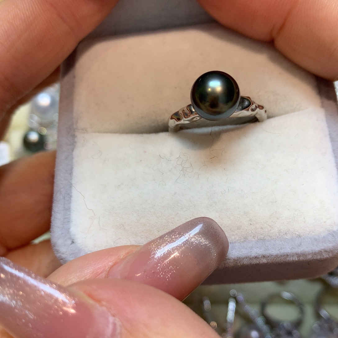 海水珍珠戒指银S925镶嵌