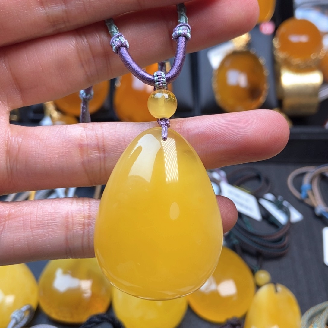 琥珀毛衣链未镶嵌