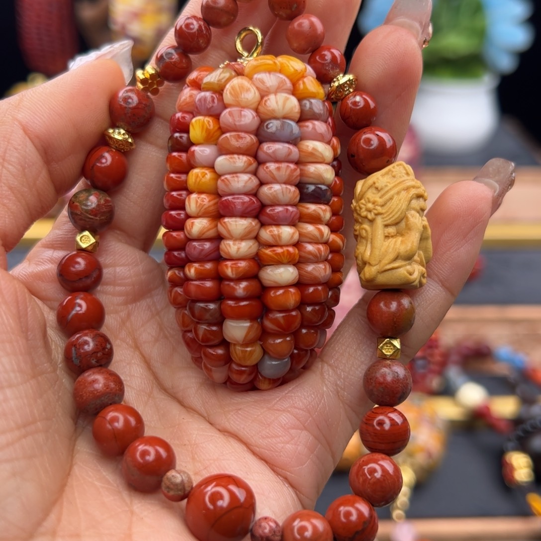 红***7非金属七彩文玩玉米专拍链接