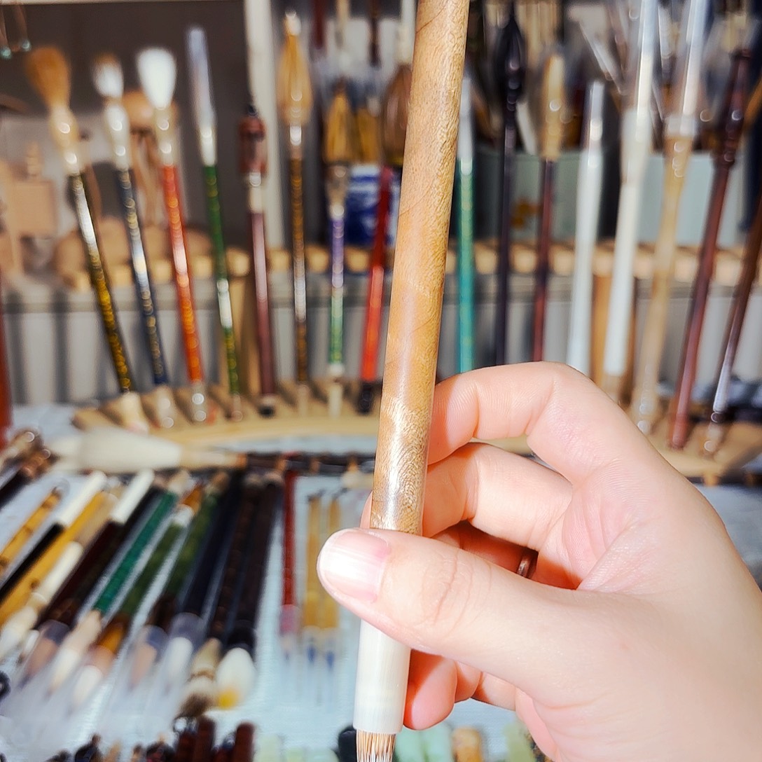 23-金丝楠木笔杆四花出锋3.2口径0.8