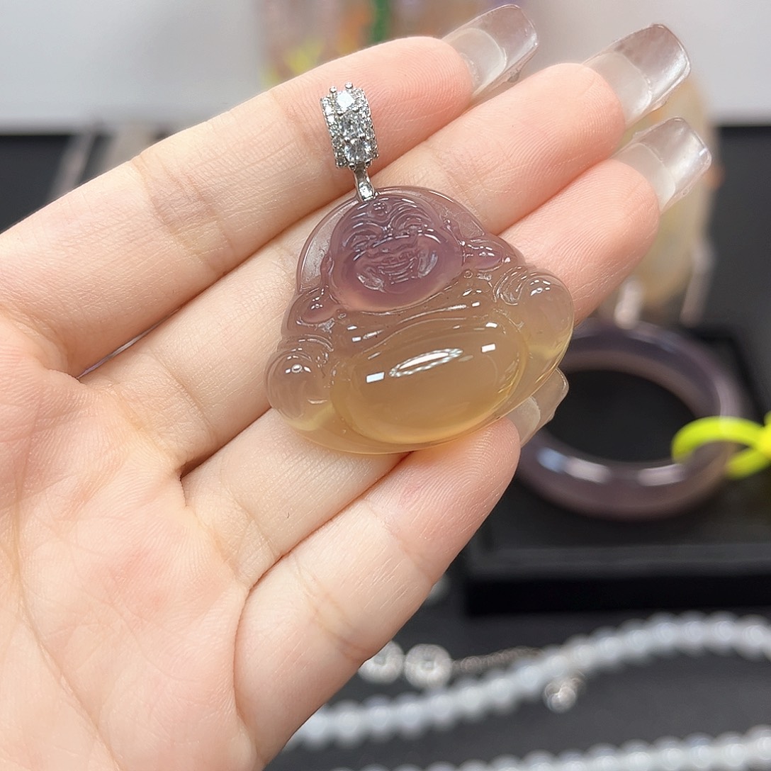 银S925镶嵌颈饰玛瑙/玉髓