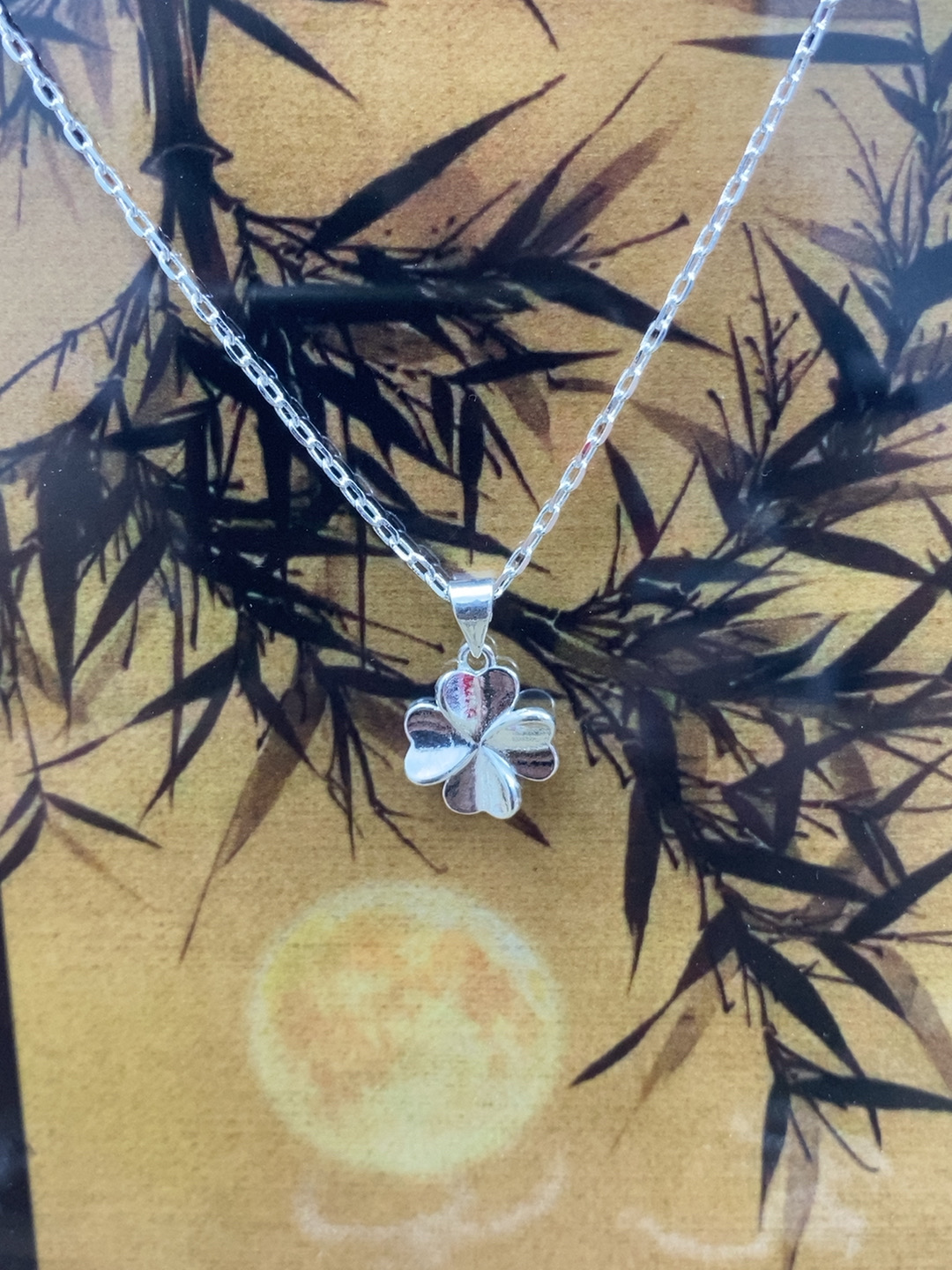 坠链均足银 时尚气质百搭优雅四叶草项链