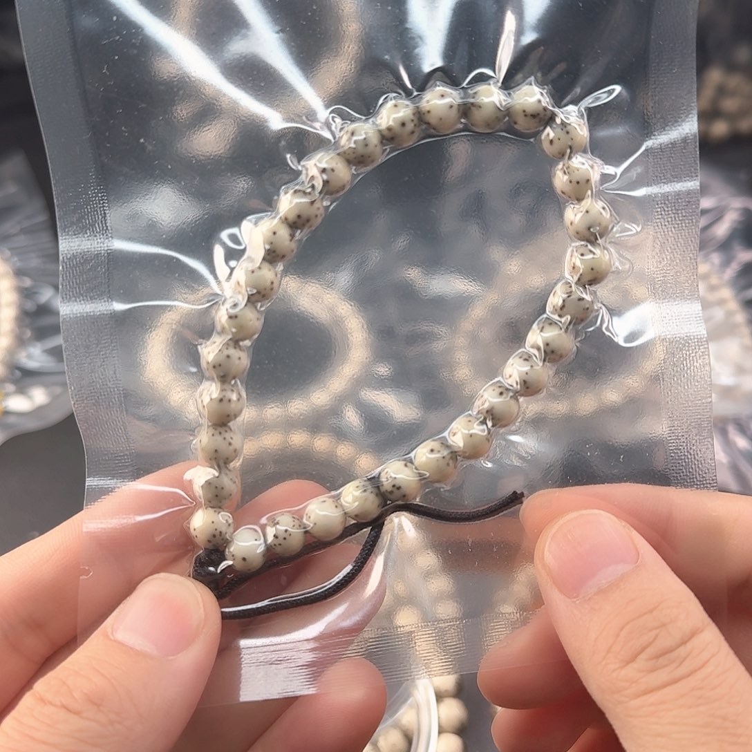 星月菩提手串糯冰河豚圆珠手持