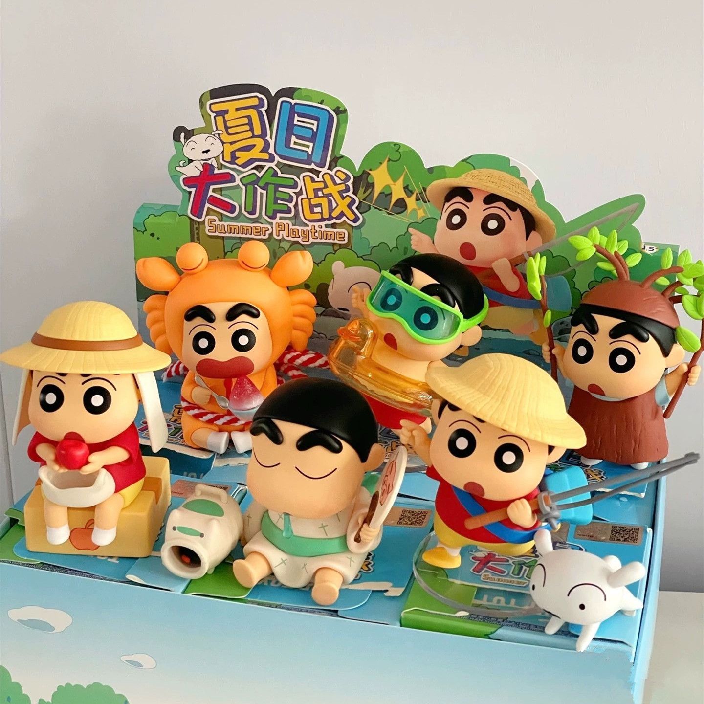 正版TOPTOY蜡笔小新夏日大作战系列手办潮玩盲盒1