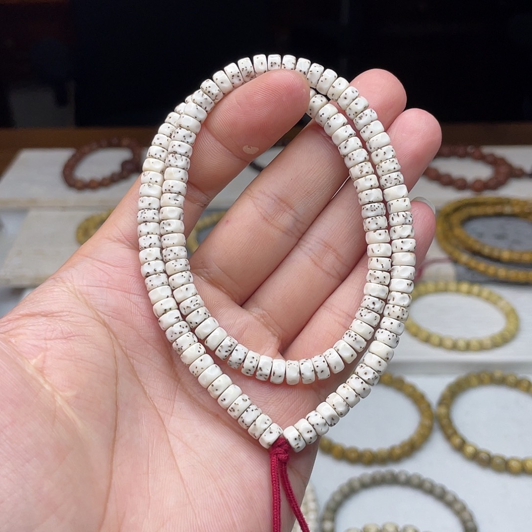 星月菩提吊坠骨瓷白数星星6改药片