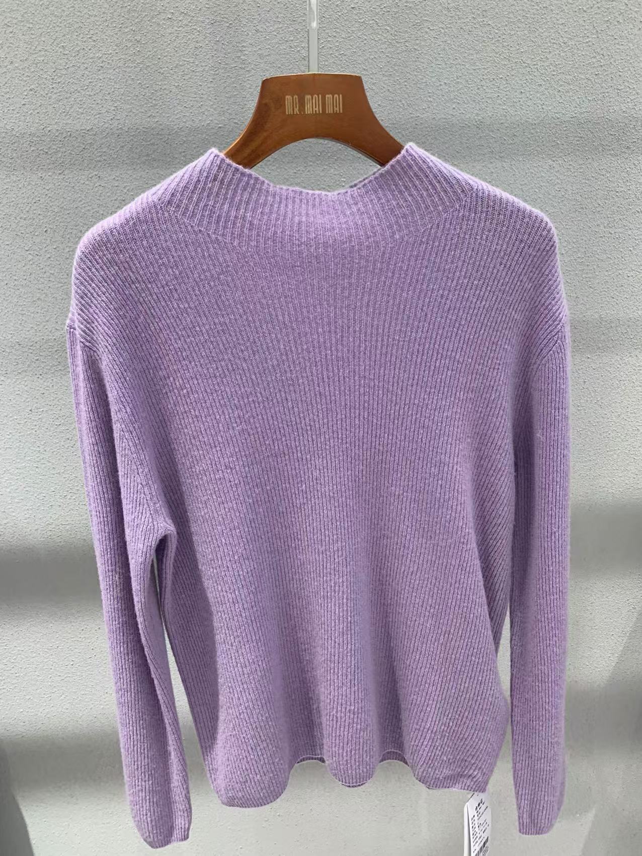 纯色显瘦长袖毛针织衫女装百搭套衫衫时尚休闲秋冬上衣