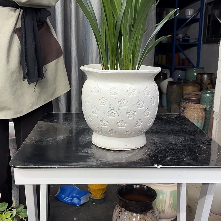 19×20 -粗陶花盆有孔-买买买