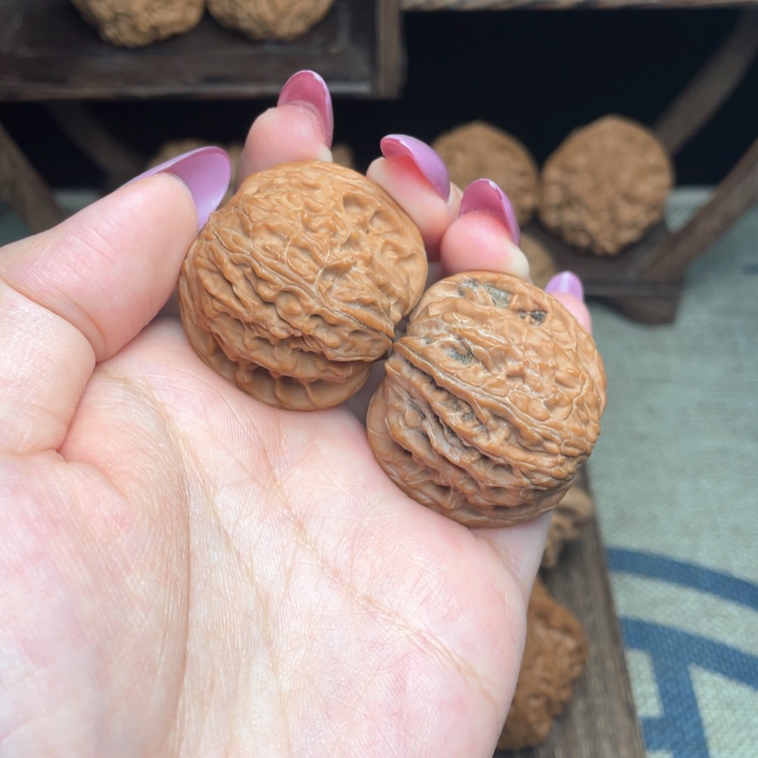 文玩核桃把件37磨盘