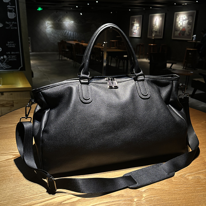 HANKESDUN头层牛皮旅行袋真皮出差包男女通用