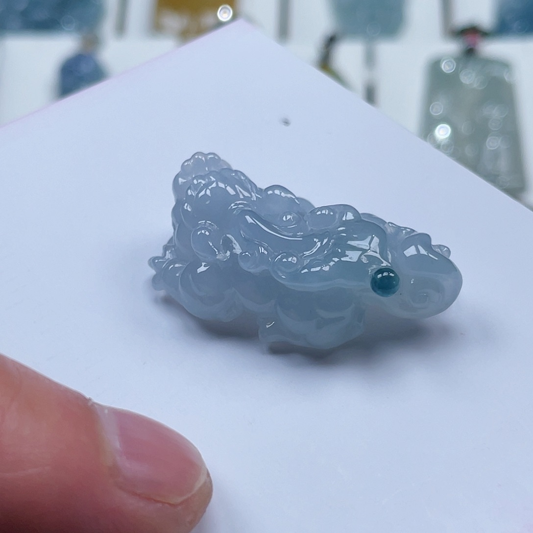 翡翠颈饰未镶嵌请***姐缅甸天然A货翡翠