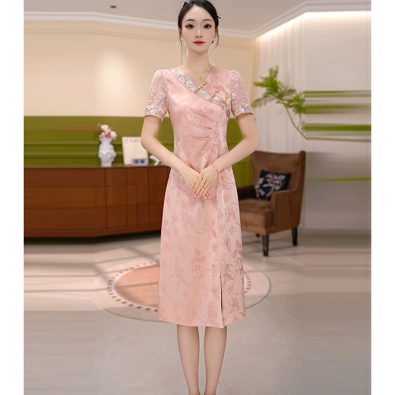 JG-25429新款2025年夏季时尚气质优雅显瘦连衣裙 M-4XL