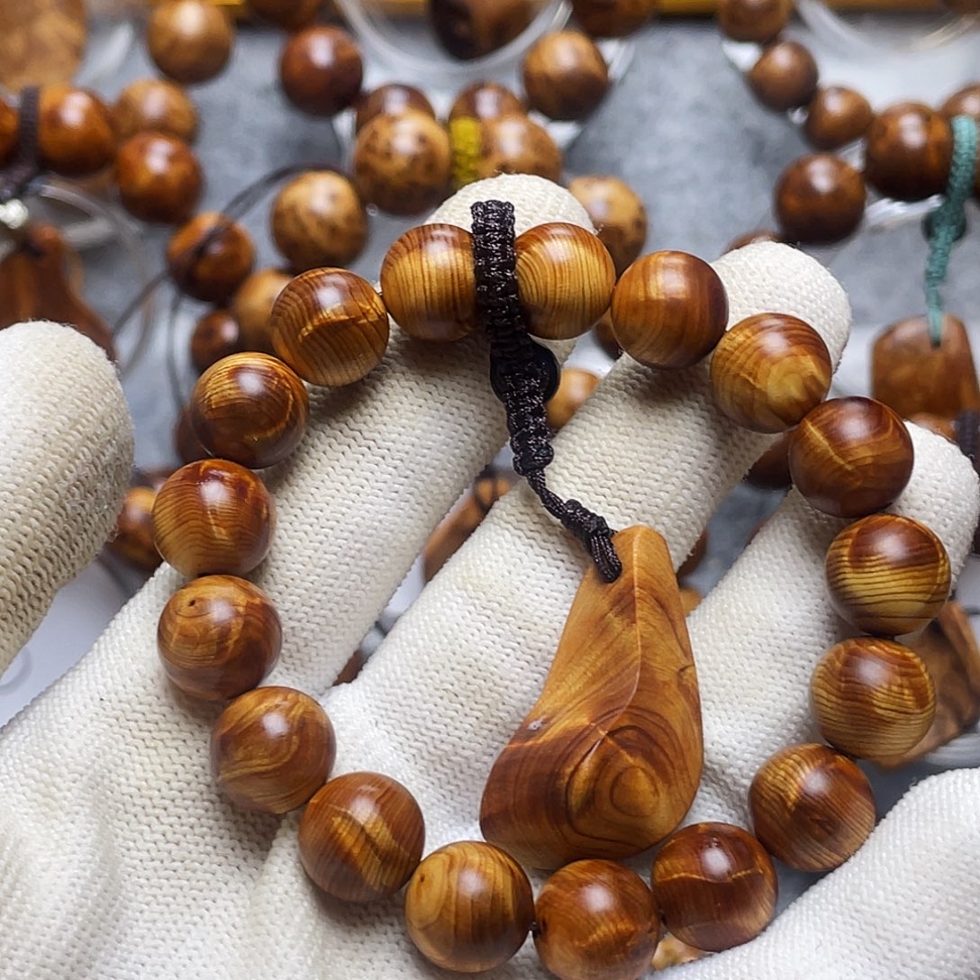 手串/手链柏木太行崖柏陈化1.2黑金闪电