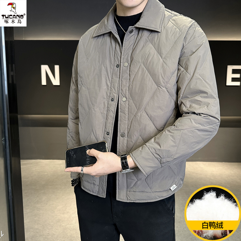 TUCANO/啄木鳥冬季男士新款翻领轻薄鸭绒羽绒服潮流百搭保暖外套