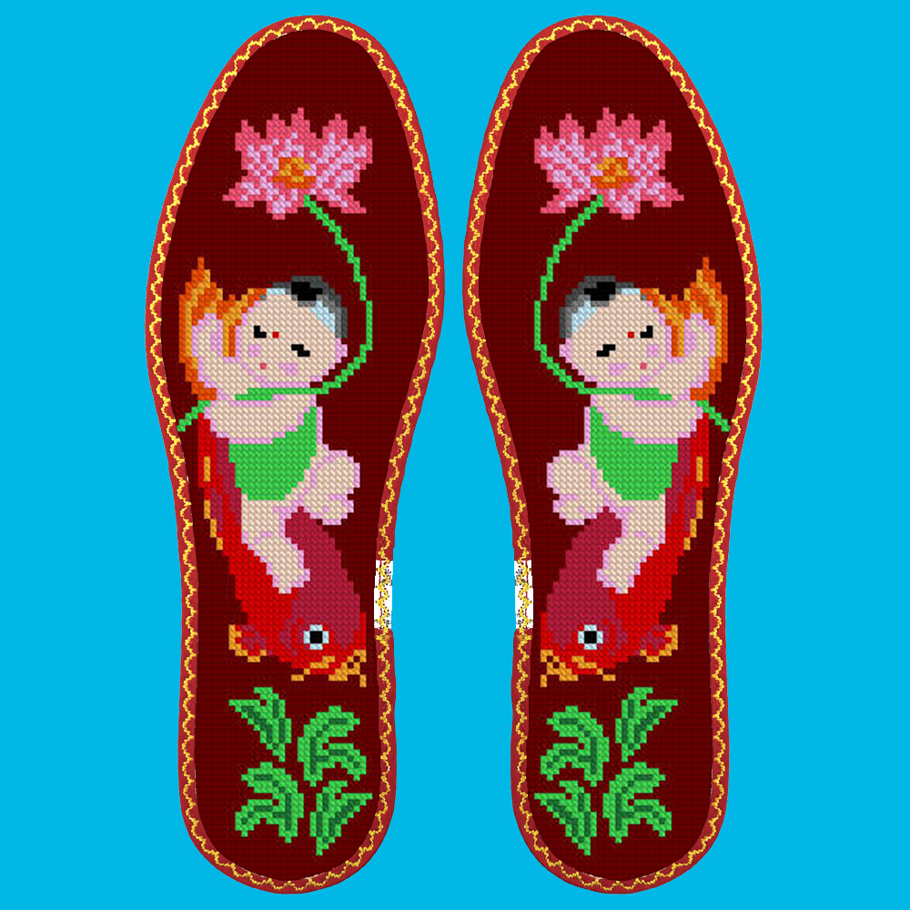 （8717)微瑕小格十字绣鞋垫套装现货现发（粉丝福利）