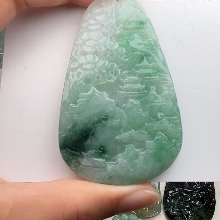 翡翠未镶嵌颈饰挂件