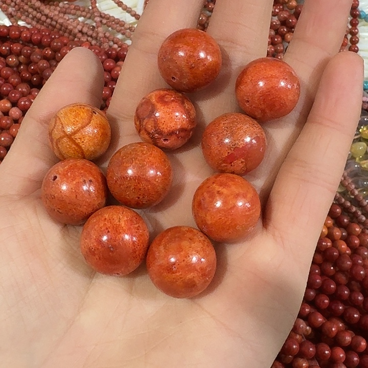 玛瑙/玉髓合金珠宝半成品2颗17mm原枝圆珠